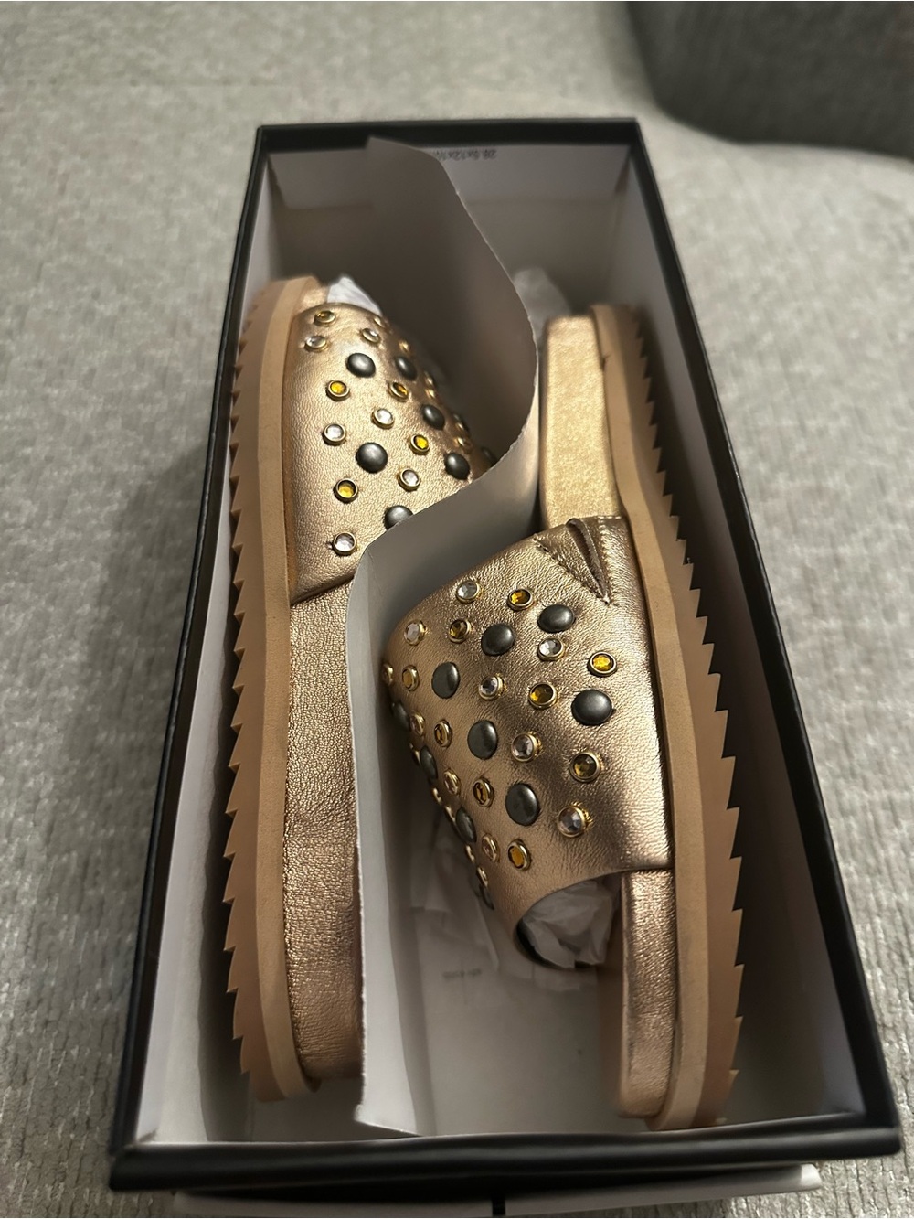 Gold Metallic Sandals